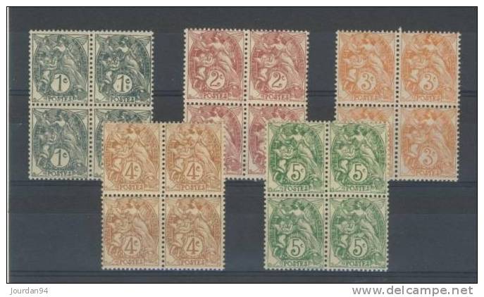 FRANCE   N°107 A 111 - 1900-29 Blanc