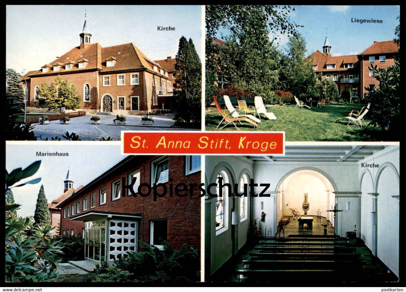 ÄLTERE POSTKARTE ST. ANNA STIFT KROGE EHRENDORF LOHNE Bei Diepholz Sankt Anna Kirche AK Ansichtskarte Postcard Cpa - Lohne