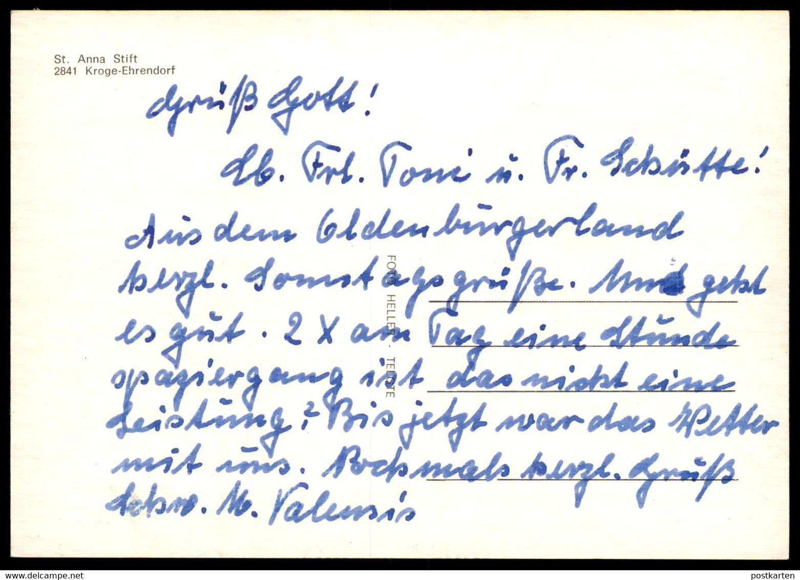 ÄLTERE POSTKARTE ST. ANNA STIFT KROGE EHRENDORF LOHNE Bei Diepholz Sankt Anna Kirche AK Ansichtskarte Postcard Cpa - Lohne
