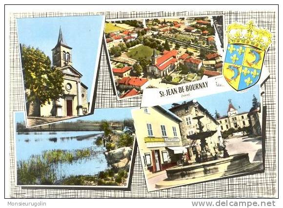 38 ) SAINT JEAN DE BOURNAY, Multivues CPSM Couleur, COMBIER Imprim ** - Saint-Jean-de-Bournay