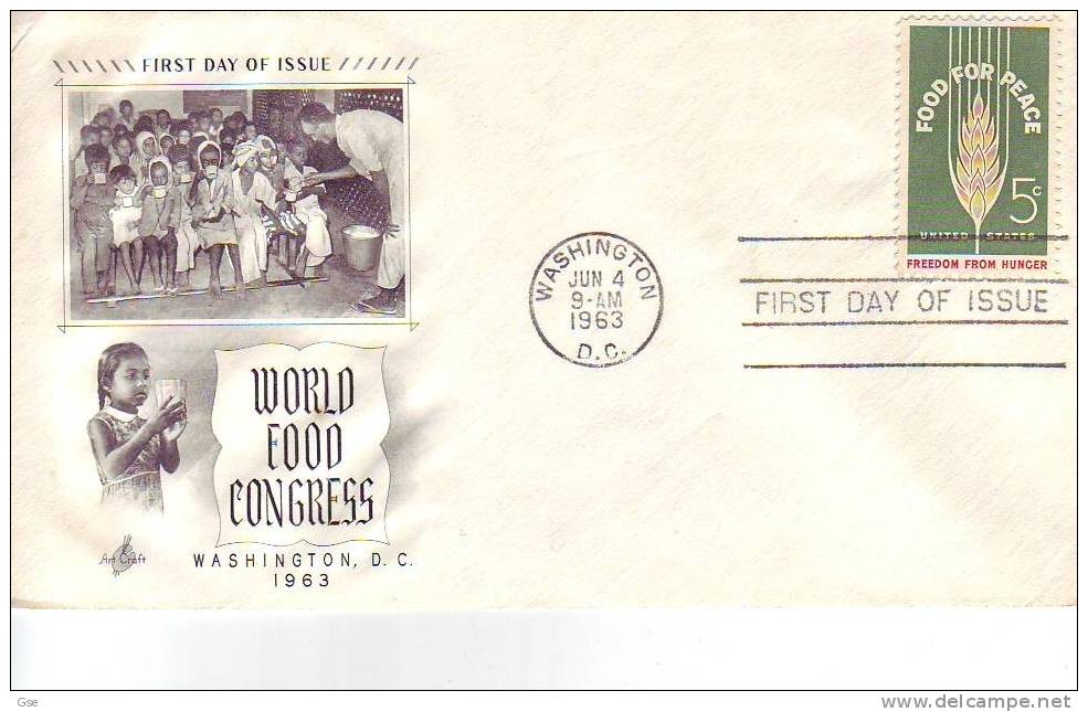 STATI UNITI 1963 - FDC - Yvert 745 - Annullo Speciale - Cibo Per La Pace - 1961-1970