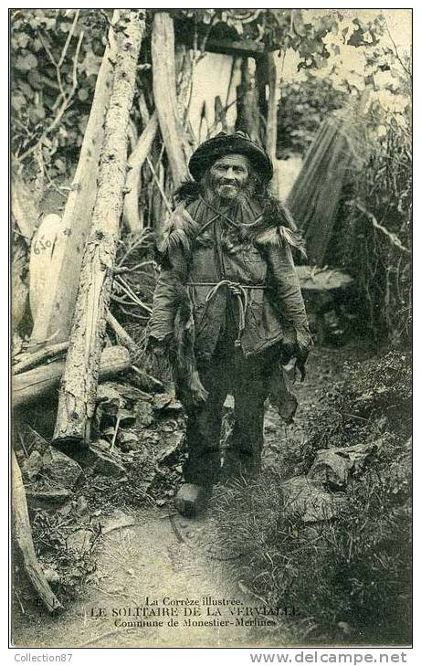 19 - CORREZE - EYGURANDE - LE SOLITAIRE De La VERVIALLE - MARCHAND De PEAUX De LAPINS - BELLE CARTE VOYAGEE En 1910 - Eygurande