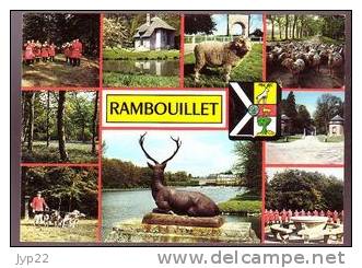 Jolie CP 78 Rambouillet Multivue - Chasse à Courre Cerf Château ... - écrite - Rambouillet (Kasteel)