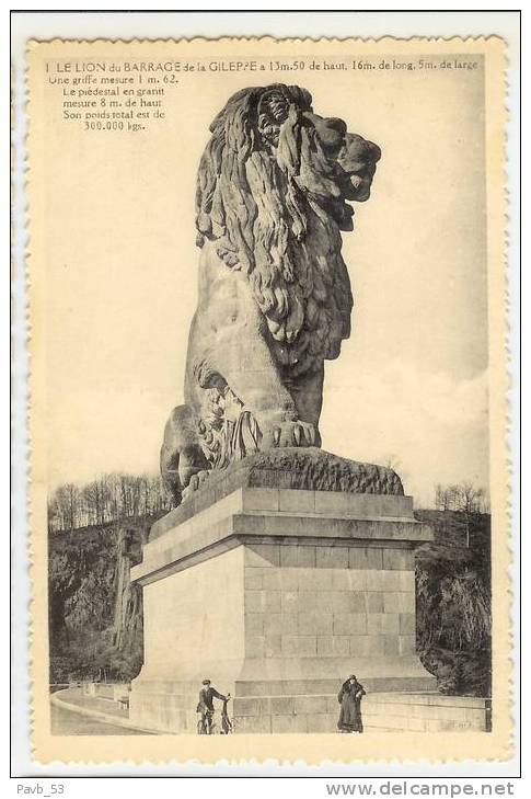 Baelen : Le Lion Du Barrage De La Gileppe - Gileppe (Barrage)