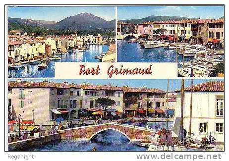 83 PORT GRIMAUD  !!! CPSM 1957 !!! La Cité Lacustre    Multivues - Port Grimaud