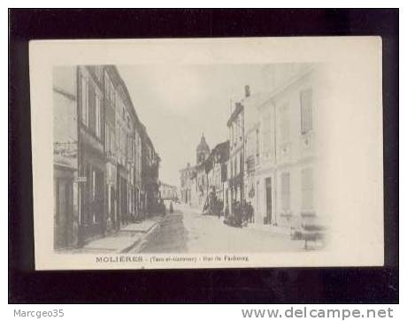 20337 Molières Rue Du Faubourg Pas D'édit. Belle Carte Précurseur - Molieres