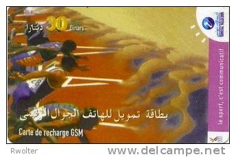 @+ Tunisie - Recharge GSM Tunisie Telecom - 30 Din - Athletisme - Tunesië