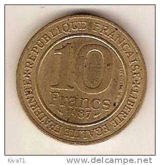 1O Francs  1987 "Hugues Capet" SUP - 10 Francs