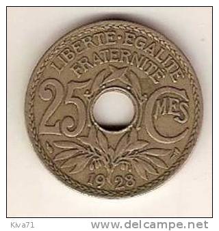 25 Centimes "Lindauer" 1928 TTB - 25 Centimes