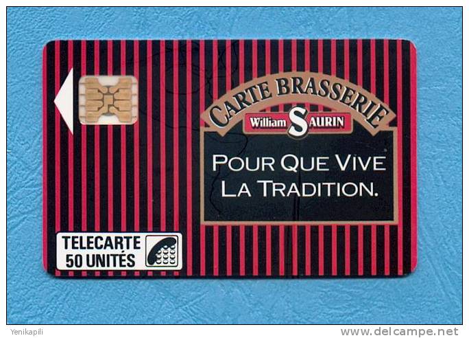 ( 1090 ) - WILLIAM  SAURIN - 1 - Carte  Brasserie - ( D 72 ) - *** TTBE *** - Voir Scan Réel - - Telefoonkaarten Voor Particulieren