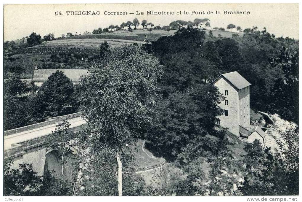 19 - CORREZE - TREIGNAC - MOULIN - MINOTERIE - BIERE - BRASSERIE - BEAU PLAN - Treignac