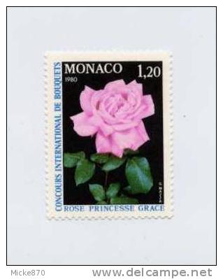 Monaco N°1200 Neuf** Rose Princesse Grace - Roses