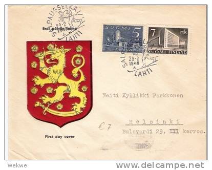 FS-M002/ FINNLAND - Ski-Wettkampf Lahti 29.2. 1948, - Covers & Documents