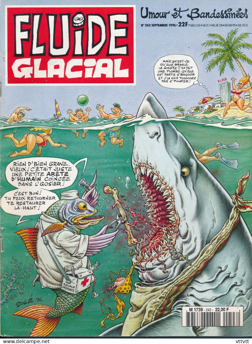 "FLUIDE GLACIAL" N° 243, Septembre 1996. - Fluide Glacial