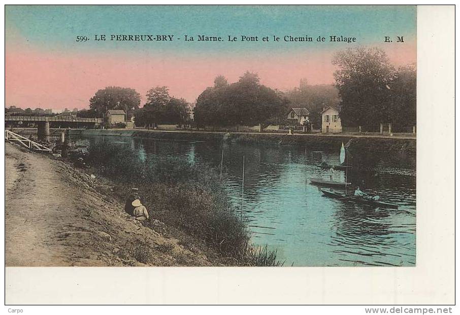 LE PERREUX - La Marne. Le Pont Et Le Chemin De Halage. - Le Perreux Sur Marne