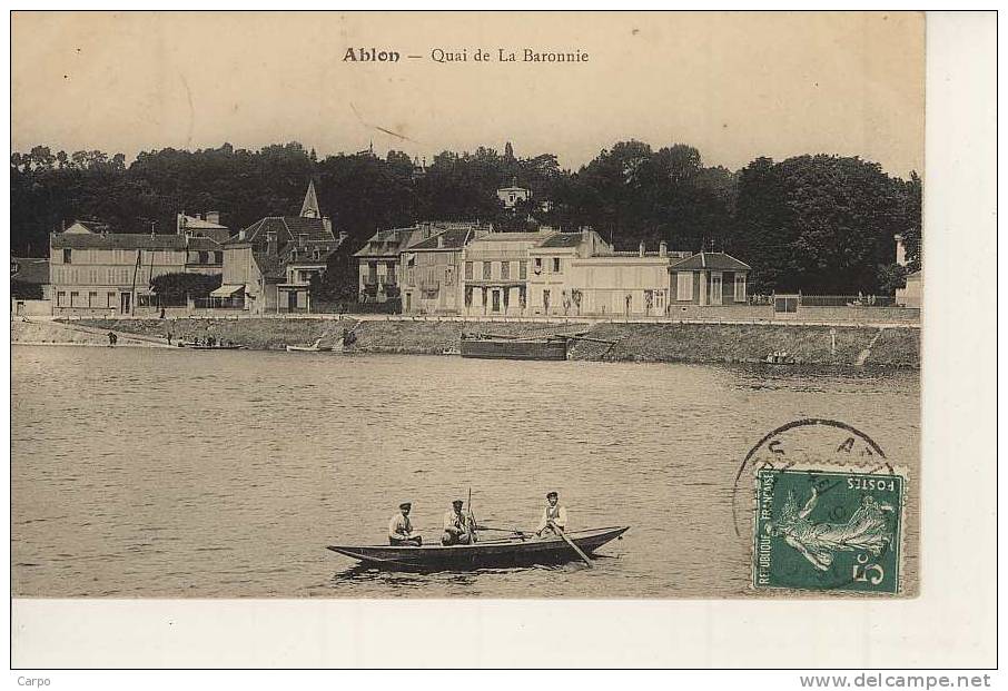 ABLONS SUR SEINE - Quai De La Baronnie. - Ablon Sur Seine