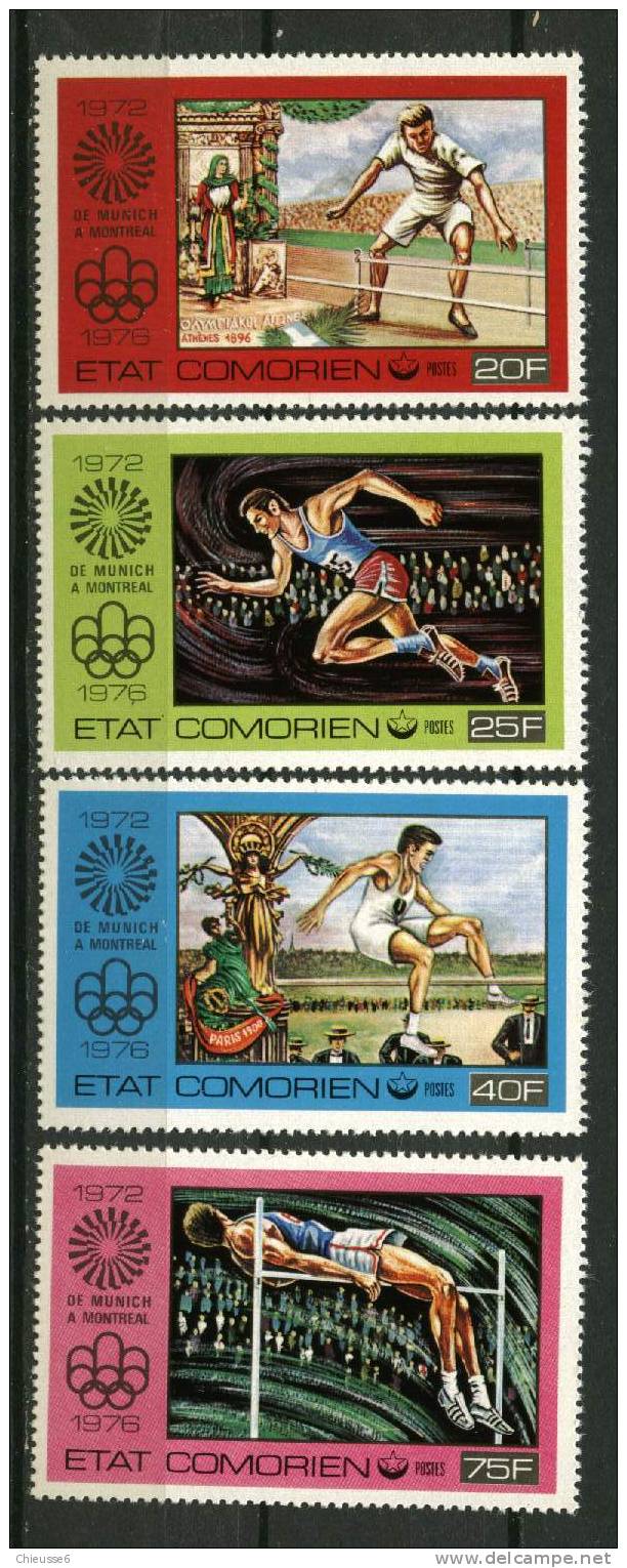 Etat Comorien ** N° 150 à 153 - J.O. D'été à Montréal - Komoren (1975-...)