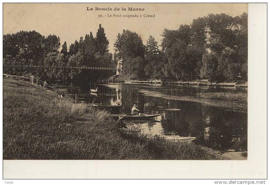 CRETEIL - La Boucle De La Marne - Le Pont Suspendu. - Creteil