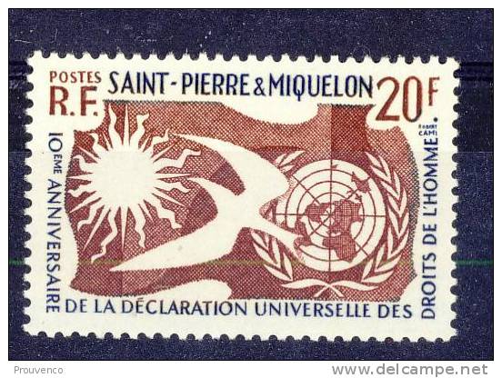 ST PIERRE ET MIQUELON 1958  YT N° 358 ** NEUF LUXE - Ongebruikt