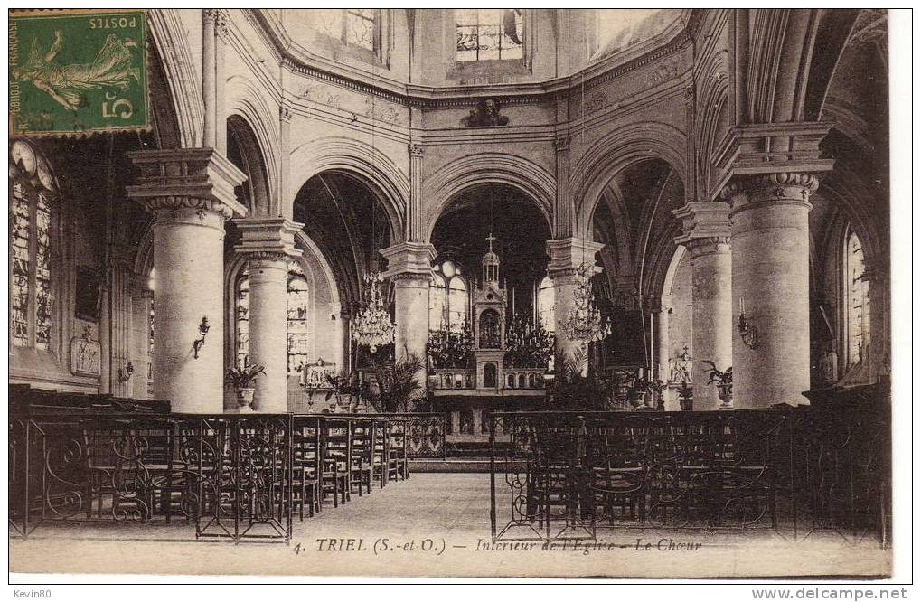 78 TRIEL SUR MER Intérieur De L´eglise Le Choeur - Triel Sur Seine