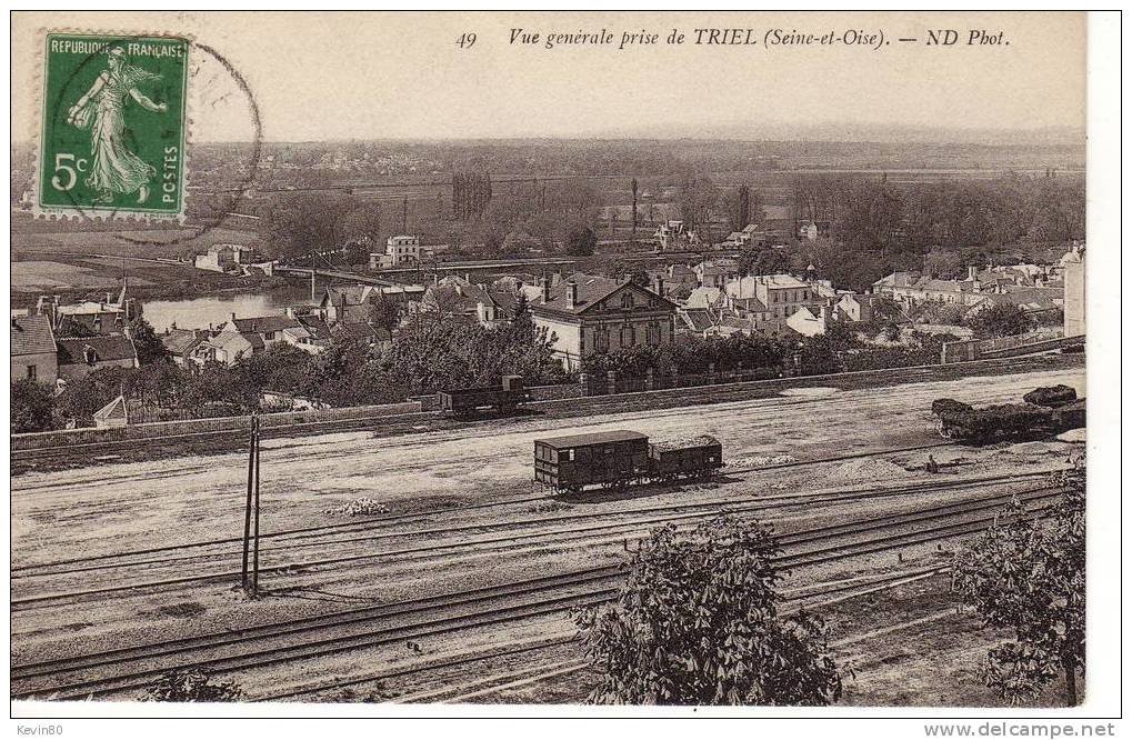 78 TRIEL SUR SEINE Vue Générale Prise De Triel - Triel Sur Seine