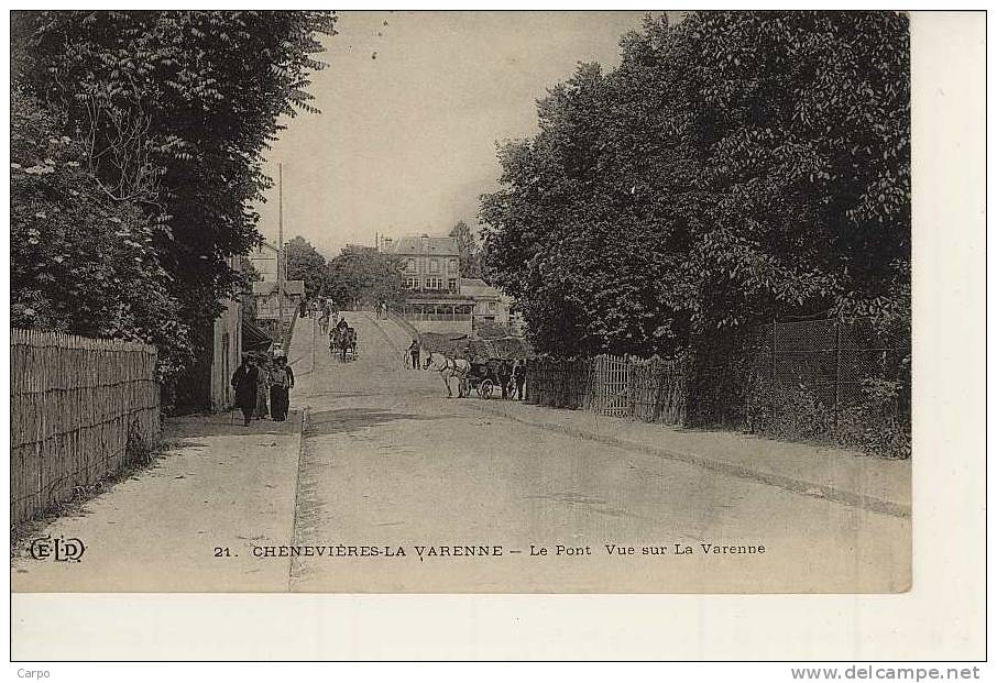 CHENNEVIERES-LA VARENNE - Le Pont Vue Sur La Varenne. - Chennevieres Sur Marne