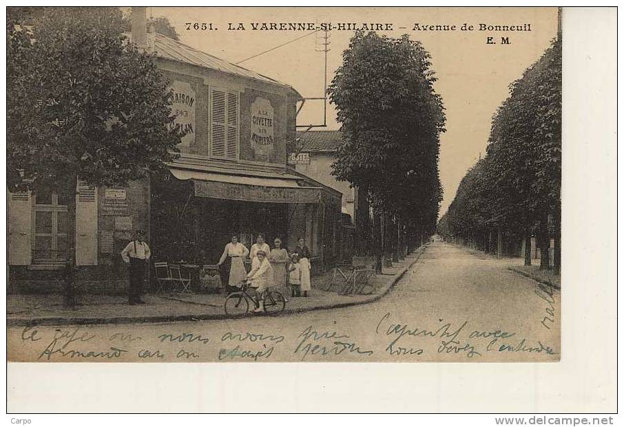 LA VARENNE-ST-HILAIRE. - Avenue De Bonneuil - Chennevieres Sur Marne