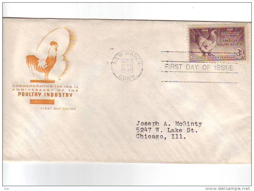 STATI UNITI  1948 - FDC - Yvert 519 - Industria Pollame - Other & Unclassified