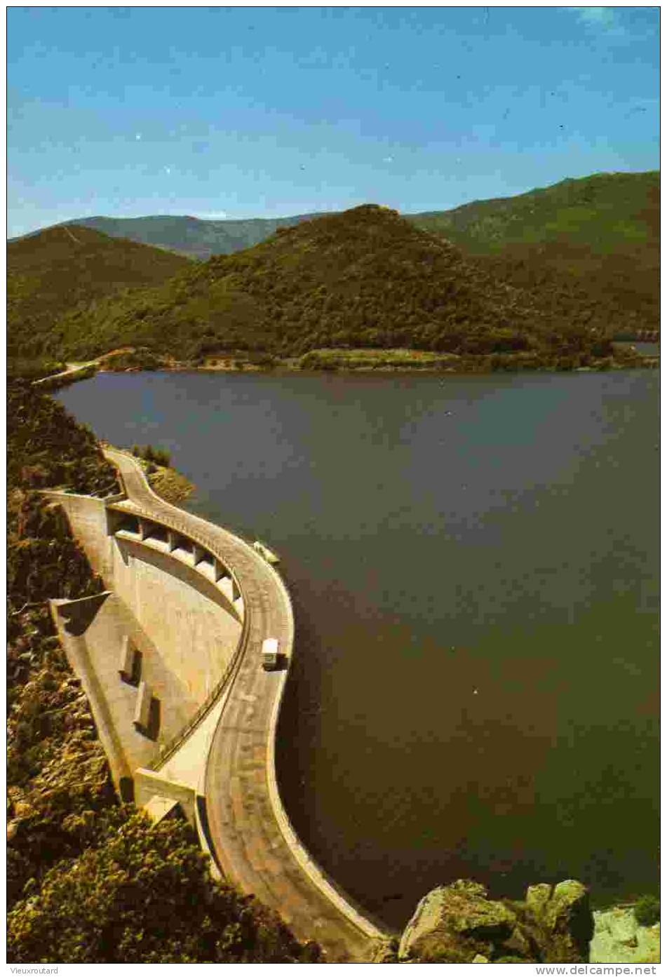 CPSM, LE BARRAGE DE BAYARD A VILLEFORT,  DATEE 1987. - Villefort