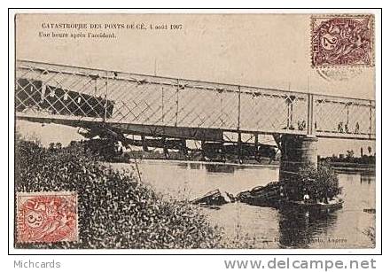 CPA 49 LES PONTS DE CE - Catastrophe Des Ponts De Ce, 4 Aout 1907, Une Heure Après L Accident - Les Ponts De Ce