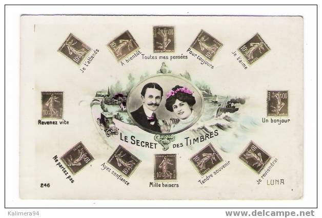 LE  SECRET  DES  TIMBRES  ( Philatélie )  /  éd. :  LUNA   N° 246 - Timbres (représentations)