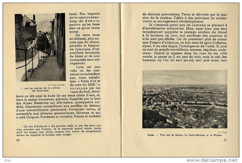 LYON ET LE LYONNAIS  -  MOITIE XXéme   -  NOMBREUSES PHOTOS -  181 PAGES - Rhône-Alpes