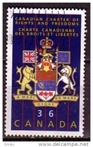 F0806 - CANADA Yv N°996 DROITS ET LIBERTES - Oblitérés