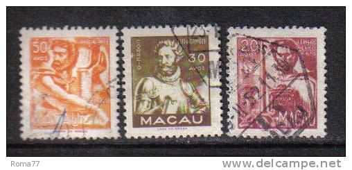 PC327A - MACAO , Alti Valori N. 350+351+352 - Used Stamps