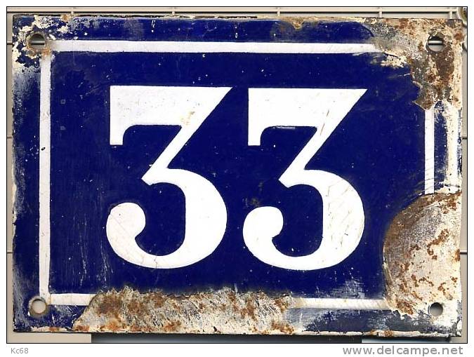 Plaque  Maison N°33 - Numéros De Maison