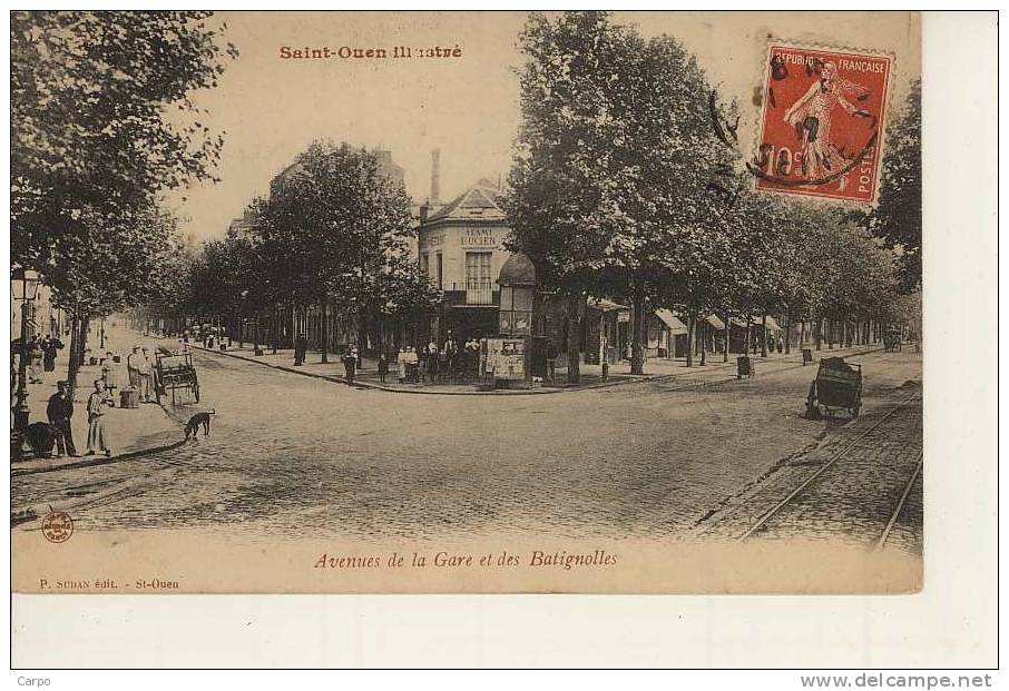 SAINT OUEN - Avenue De La Gare Et Des Batignolles. - Saint Ouen