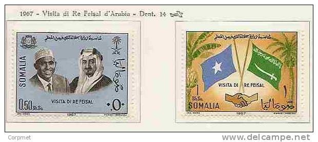 FLAGS - Visit Of KING FAISAL - SOMALIA 1967 - MINT (NH) - Yvert # 74/5 - Stamps