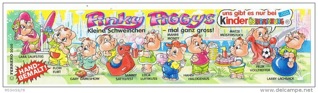 Ü-Ei - Pinky Piggys - Kleine Schweinchen 2000- Matze Meisterstück Mit BPZ - Ü-Ei