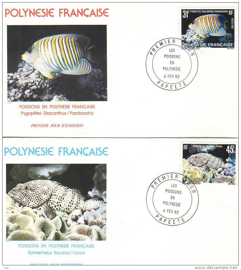 POLYNESIE FRANCAISE  1982 - FDC - Cachet Special - Poissons - Lettres & Documents