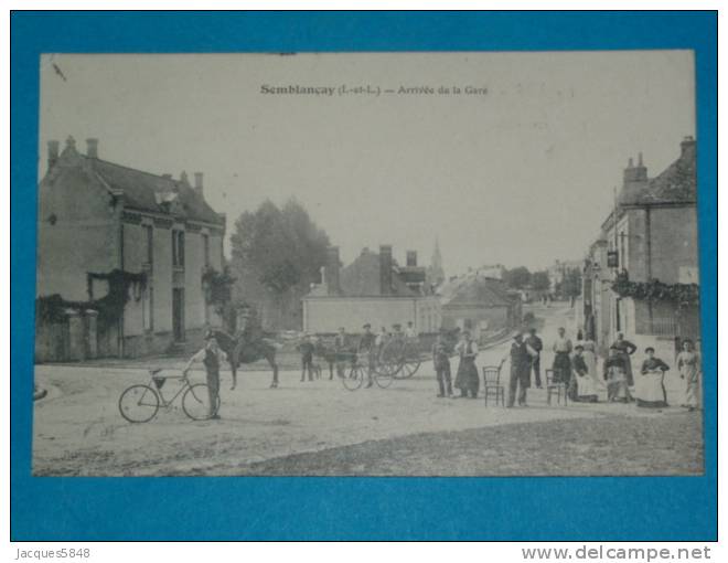 37) Semblançay - Arrivée De La Gare - Année  1906 - EDIT Baveux - Semblançay