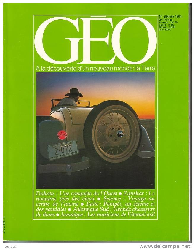 Magazine GEO Numéro 28 Juin1981 - Géographie