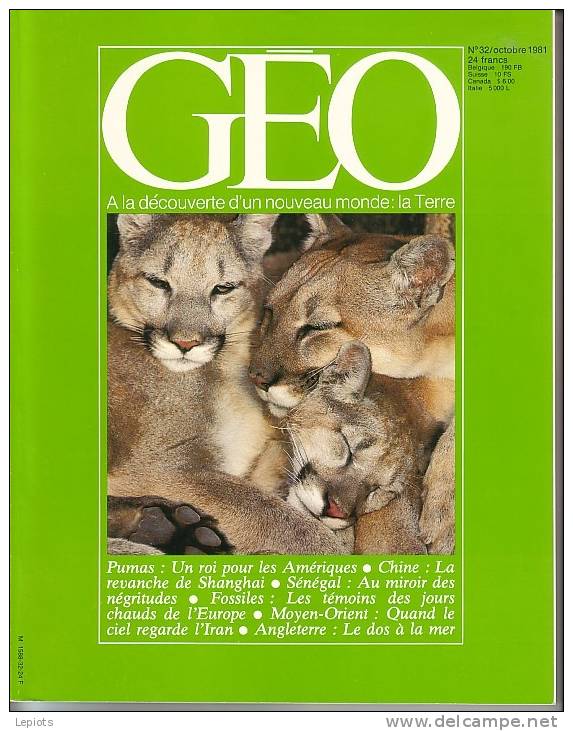 Magazine GEO Numéro 32 Octobre1981 - Geografía