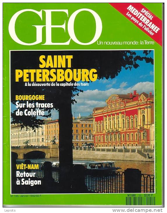 Magazine GEO Numéro 155 Janvier 1992 - Géographie