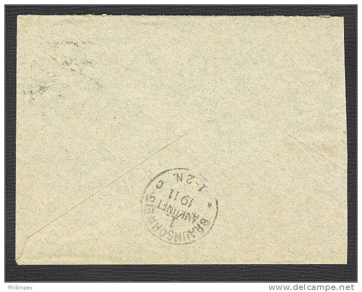 DENMARK, 20 OERE FRANKING TO GERMANY 4 + 8 + 8 = 20, 1911 - Briefe U. Dokumente