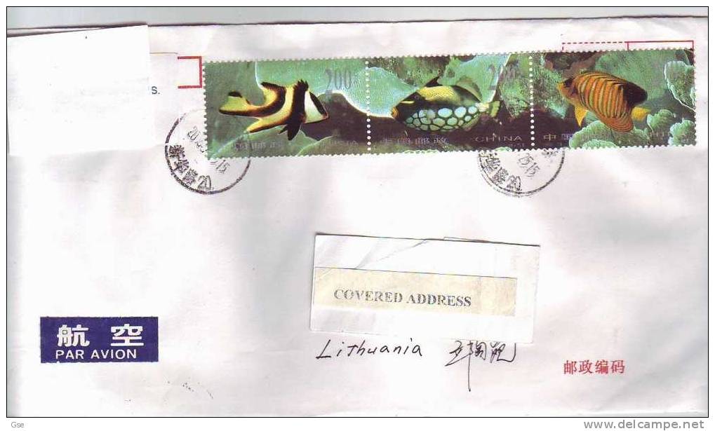 R:P: CHINA 2006 - Lettera Per La Lituania - Pesci - Storia Postale
