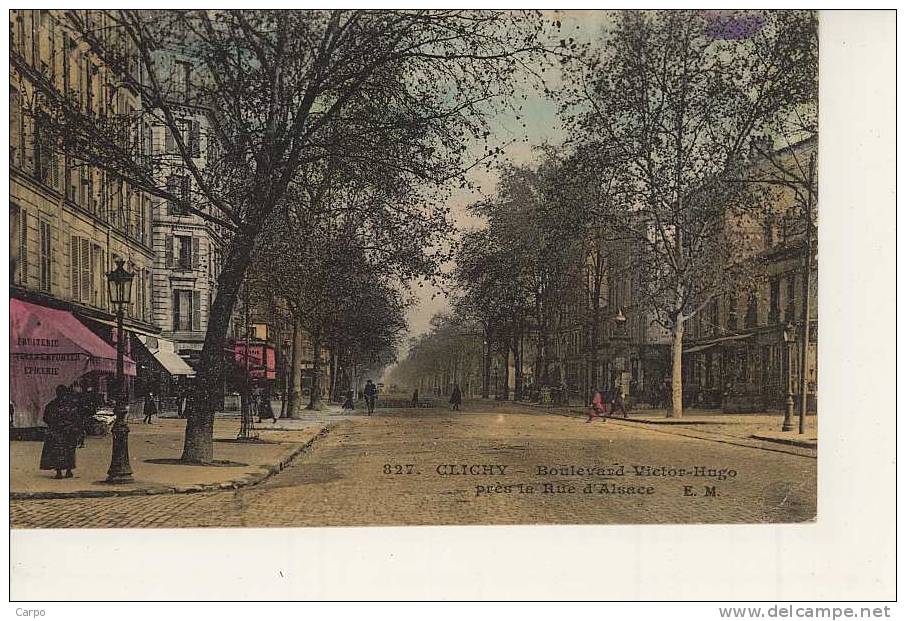 CLICHY - Boulevard Victor-Hugo Près La Rue D´Alsace. - Clichy