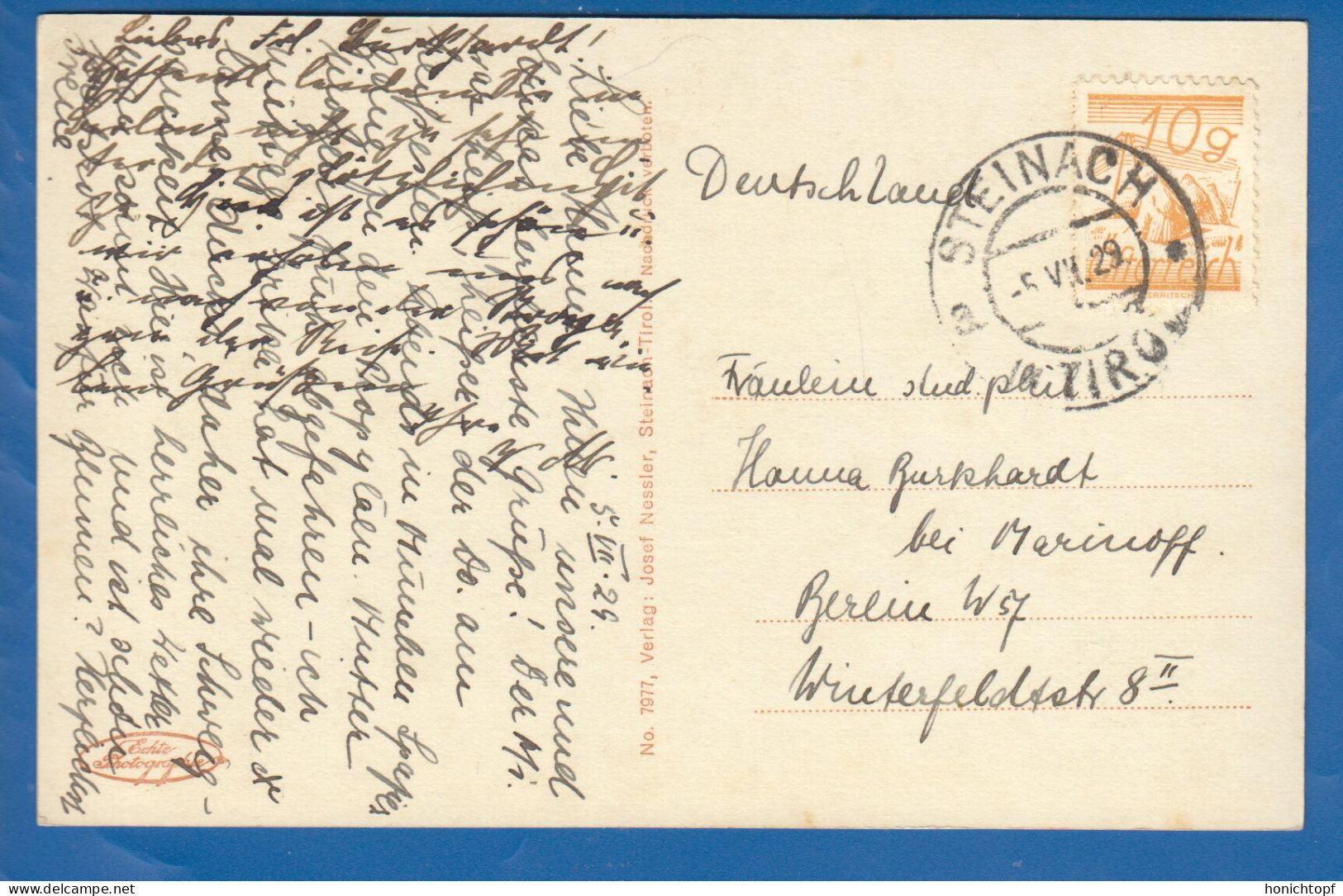 Österreich; Steinach Am Brenner; Innsbruck; Tirol; 1929 - Steinach Am Brenner