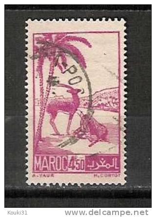 Maroc YT 231B Obl : Gazelles Et Palmier - Usados