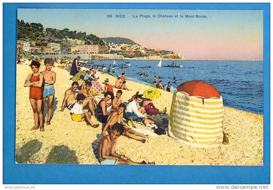 06 - NICE - La Plage, Le Château Et Le Mont-Boron. - Otros & Sin Clasificación