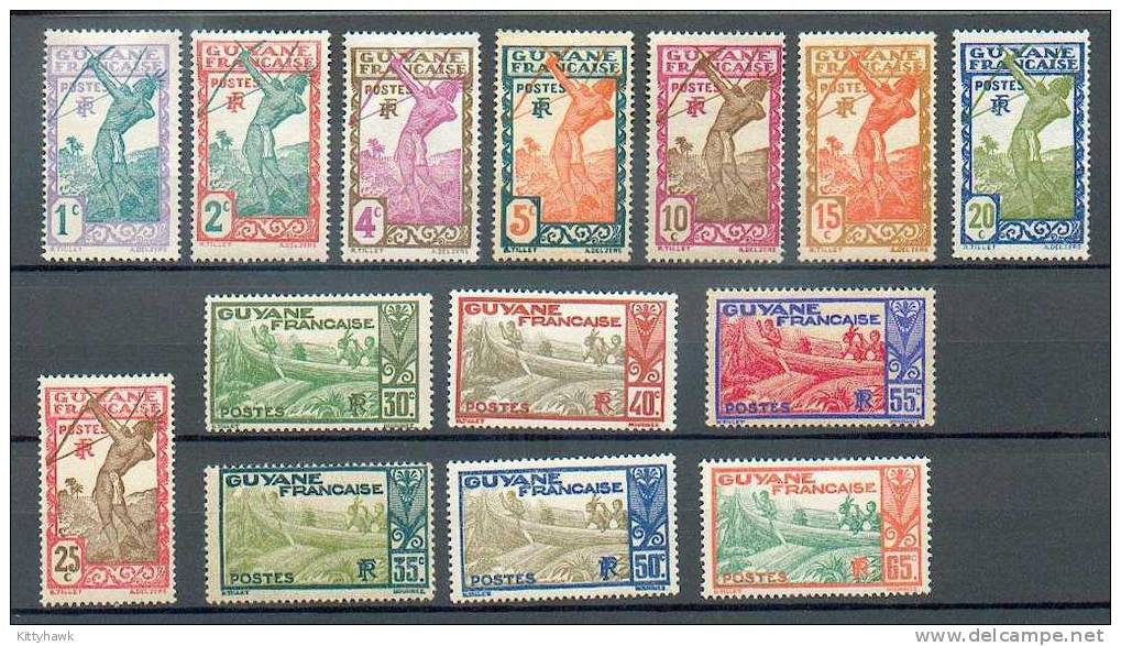 GUY 57 - YT 109 à 132 * Sauf 119-123-125-126 Absents (missing) Et 124 A Avec Adhérences Non Compté - Unused Stamps